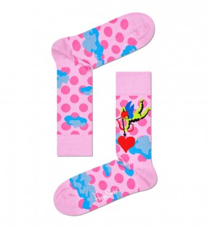 Happy Socks Cupid With Heart Socken Unisex Hellrosa | Schweiz 82146OVXM