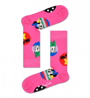 Happy Socks Daisy & Minnie Dot Socken Unisex Rosa | Schweiz 12708BREX