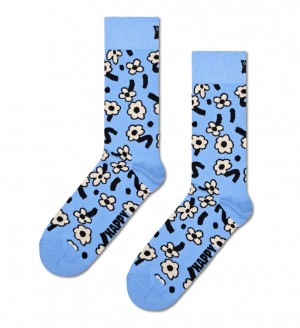 Happy Socks Dancing Flower Socken Unisex Hellblau | Schweiz 24375FHNE