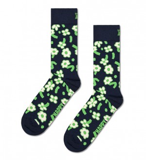 Happy Socks Dancing Flower Socken Unisex Navy | Schweiz 54613WHYZ