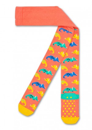 Happy Socks Dinosaur Strumpfhose Kinder Orange | Schweiz 32641XJAI