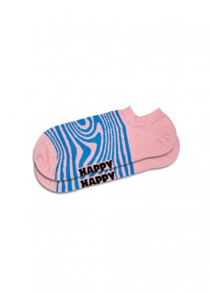 Happy Socks Dizzy No Show Socken Unisex Hellrosa | Schweiz 40792XUSV