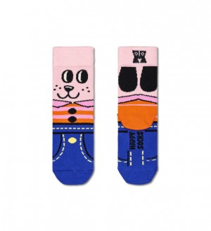 Happy Socks Doggo Socken Kinder Hellrosa | Schweiz 06943YEPW