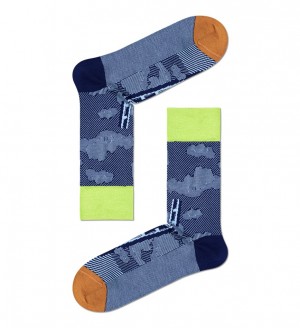 Happy Socks Dressed Ladder Crew Socken Unisex Navy | Schweiz 28690RHCW