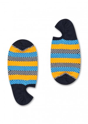 Happy Socks Dressed Multi Stripe No Show Socken Unisex Navy | Schweiz 06921NZBA