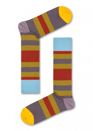 Happy Socks Dressed Multi Stripe Socken Unisex Gelb | Schweiz 62590VSRF