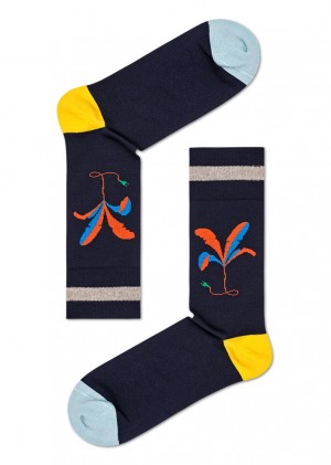 Happy Socks Dressed Plant Crew Socken Unisex Navy | Schweiz 09863AJZE