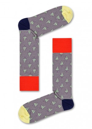 Happy Socks Dressed Rocket Socken Unisex Dunkellila | Schweiz 30842LJMD