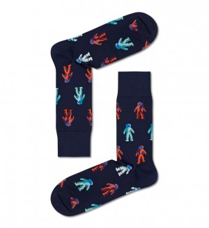 Happy Socks Dressed Spaceman Socken Unisex Navy | Schweiz 93528XIVH