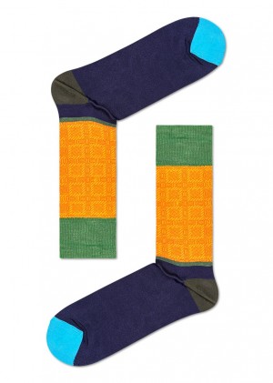 Happy Socks Dressed Square Crew Socken Unisex Navy | Schweiz 73416CIOG