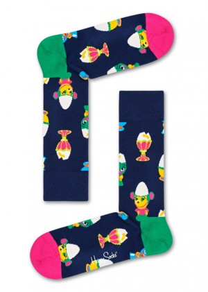 Happy Socks Egg Cups Socken Unisex Navy | Schweiz 69542OZQE