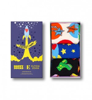 Happy Socks Elton John 3-Pack Gift Set Unisex Schwarz | Schweiz 08469WZUY