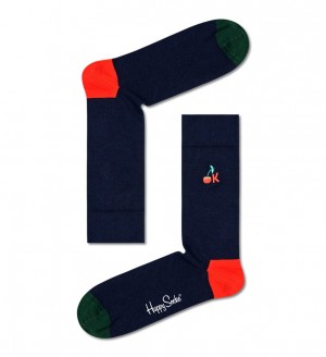 Happy Socks Embroidery Its Ok Socken Unisex Navy | Schweiz 02917OWPG