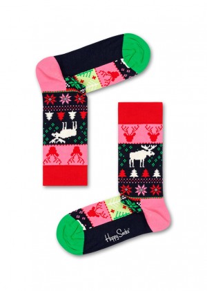 Happy Socks Fair Isle Socken Damen Navy | Schweiz 18395NLCO