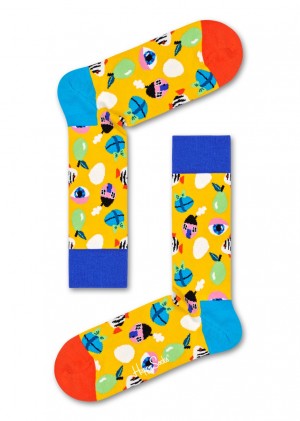 Happy Socks Fantasy Eggs Socken Unisex Gelb | Schweiz 53298HNPI