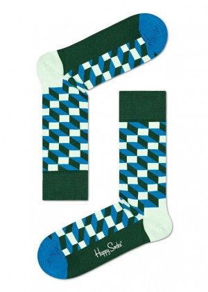 Happy Socks Filled Optic Socken Unisex Dunkelgrün | Schweiz 34801WBJV