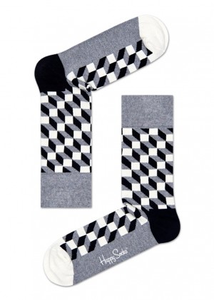 Happy Socks Filled Optic Socken Unisex Grau | Schweiz 29714LSHA