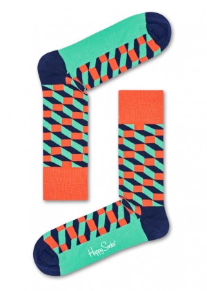 Happy Socks Filled Optic Socken Unisex Navy | Schweiz 59182UQMC