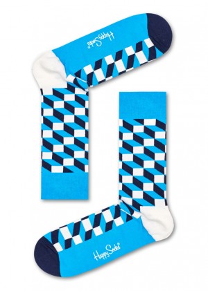 Happy Socks Filled Optic Socken Unisex Navy | Schweiz 24583SJDR