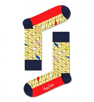 Happy Socks Filled Optic Socken Unisex Navy | Schweiz 01743QMTZ