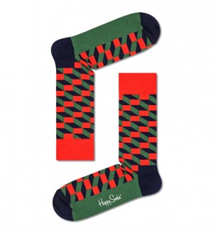 Happy Socks Filled Optic Socken Unisex Rot | Schweiz 17504ZWBY