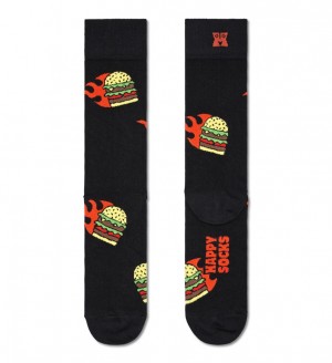 Happy Socks Flaming Burger Socken Unisex Schwarz | Schweiz 62395STUL