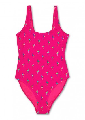 Happy Socks Flamingo Swimsuit Bademode Damen Rosa | Schweiz 67934RTPW