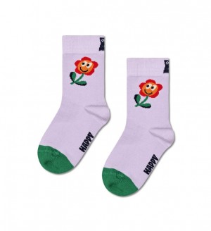 Happy Socks Flower Socken Kinder Helllila | Schweiz 58947DSTM