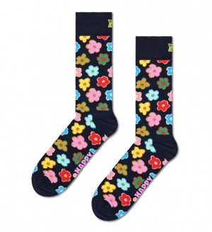 Happy Socks Flower Socken Unisex Navy | Schweiz 01285YGXH