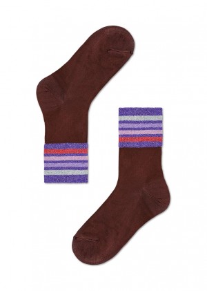 Happy Socks Frances Crew Socken Damen Dunkelbraun | Schweiz 26410MPRL