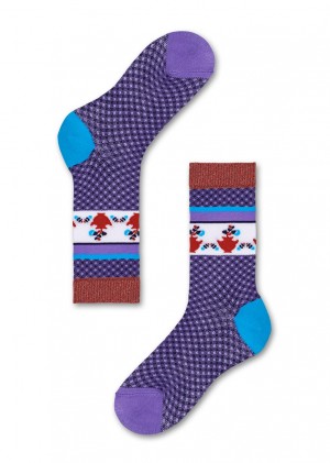 Happy Socks Frida Crew Socken Unisex Lila | Schweiz 87129ETKY