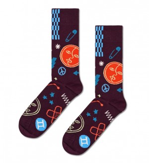 Happy Socks Gemini Socken Unisex Dunkelrot | Schweiz 70649UXSI