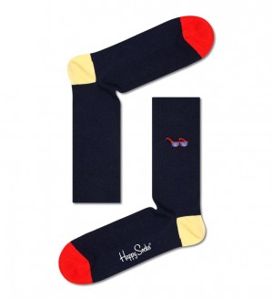 Happy Socks Gerippt Embroidery Sunny Days Socken Unisex Navy | Schweiz 40697XNIS