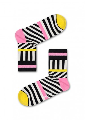 Happy Socks Gestreift Stripes 1/2 Crew Socken Unisex Mehrfarbig | Schweiz 03459DSPR