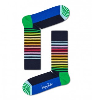 Happy Socks Half Stripe Socken Unisex Navy | Schweiz 58906XUMI