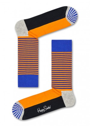 Happy Socks Half Stripe Socken Unisex Orange | Schweiz 12539VBCL