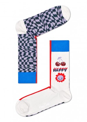 Happy Socks Half/half Allover Dots Socken Unisex Blau | Schweiz 53194EJRH