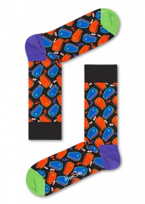 Happy Socks Halloween Coffin Socken Unisex Schwarz | Schweiz 59607QLSF