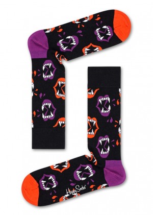 Happy Socks Halloween Fang Socken Unisex Schwarz | Schweiz 09742MYIU