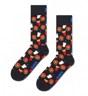 Happy Socks Hamburger Socken Unisex Schwarz | Schweiz 17834VIMY