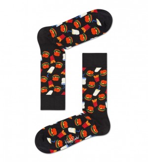 Happy Socks Hamburger Socken Unisex Schwarz | Schweiz 23167YQTH