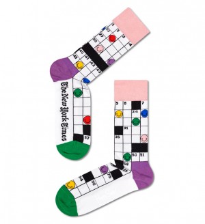 Happy Socks Happy Crossword Socken Unisex Weiß | Schweiz 53109RPGT