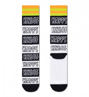 Happy Socks Happy Stripe Crew Socken Unisex Weiß | Schweiz 56213ZQSE