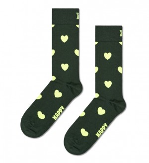 Happy Socks Heart Socken Unisex Dunkelgrün | Schweiz 65342WKVN