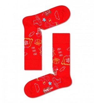 Happy Socks Ho Ho Ho Socken Unisex Rot | Schweiz 85219MEJW