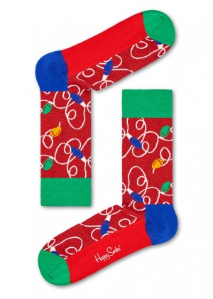 Happy Socks Holiday Lights Socken Unisex Dunkelrot | Schweiz 24538PBQO