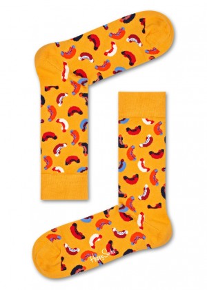 Happy Socks Hotdog Socken Unisex Dunkelgelb | Schweiz 08614XAMY