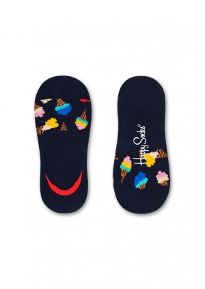 Happy Socks Ice Cream Liner Socken Unisex Blau Weiß | Schweiz 07168XIFS