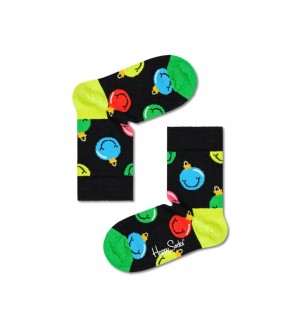 Happy Socks Jingle Smiling Socken Kinder Schwarz | Schweiz 01293ORCX