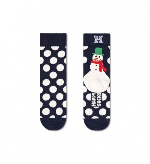 Happy Socks Jumbo Snowman Socken Kinder Navy | Schweiz 63890GMFD